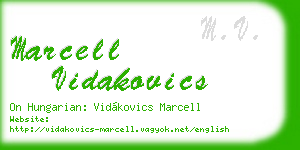 marcell vidakovics business card
